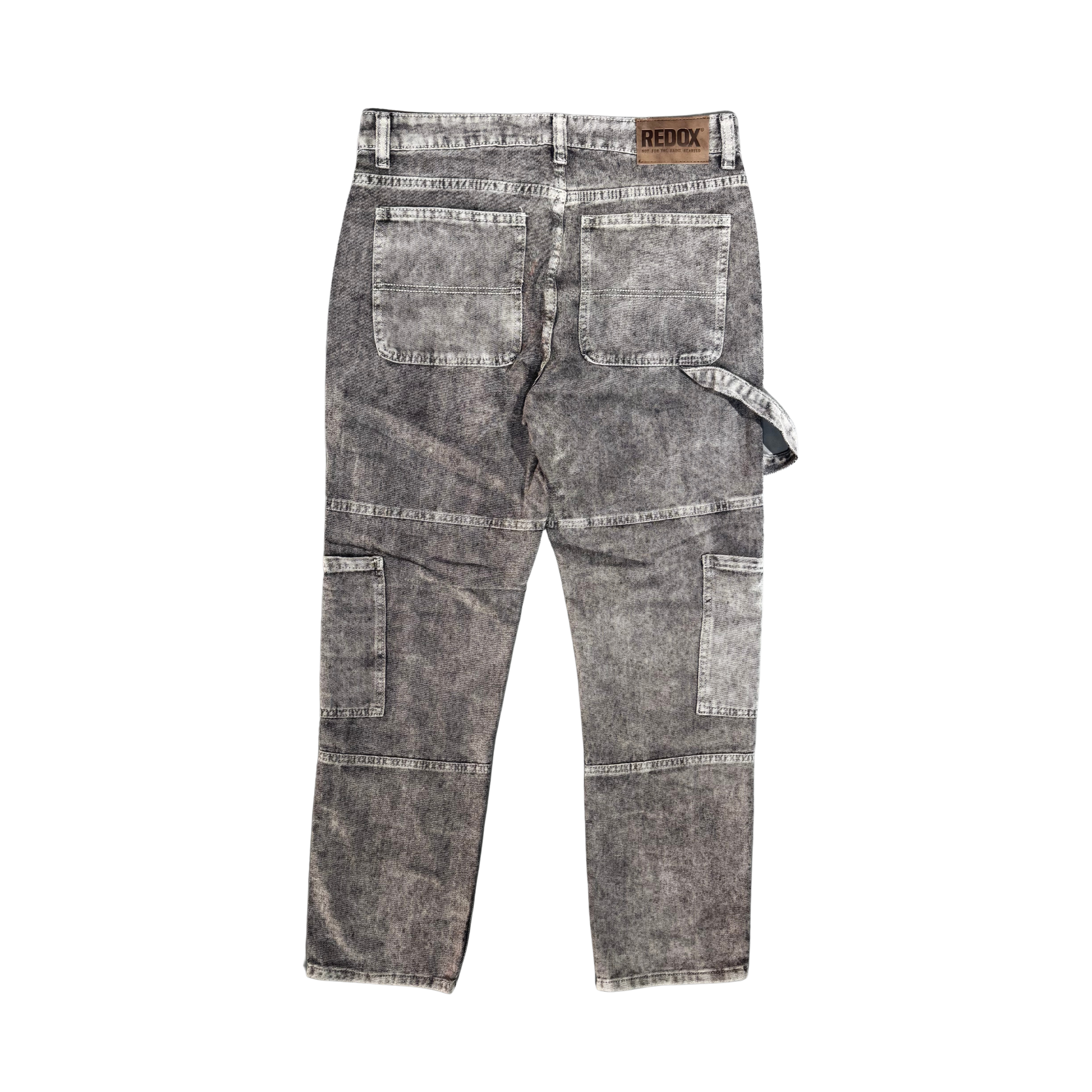 GREY CARGO LOOSE DENIM