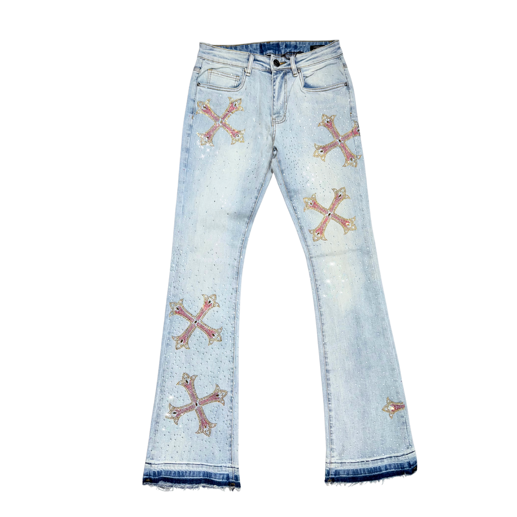 FLARE SHINES JEAN CROSSES