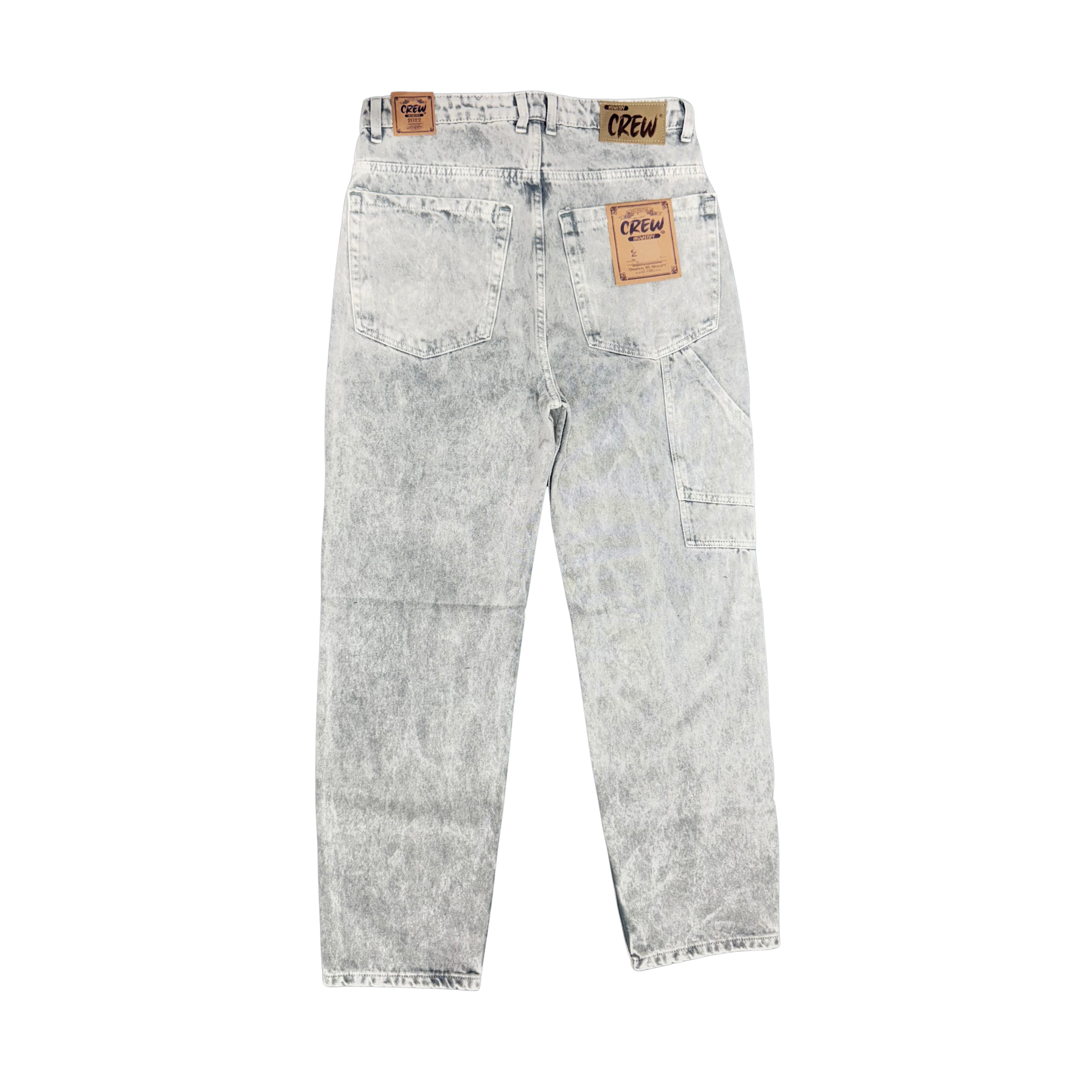 GREY PRE-WASH BAGGY CARGO