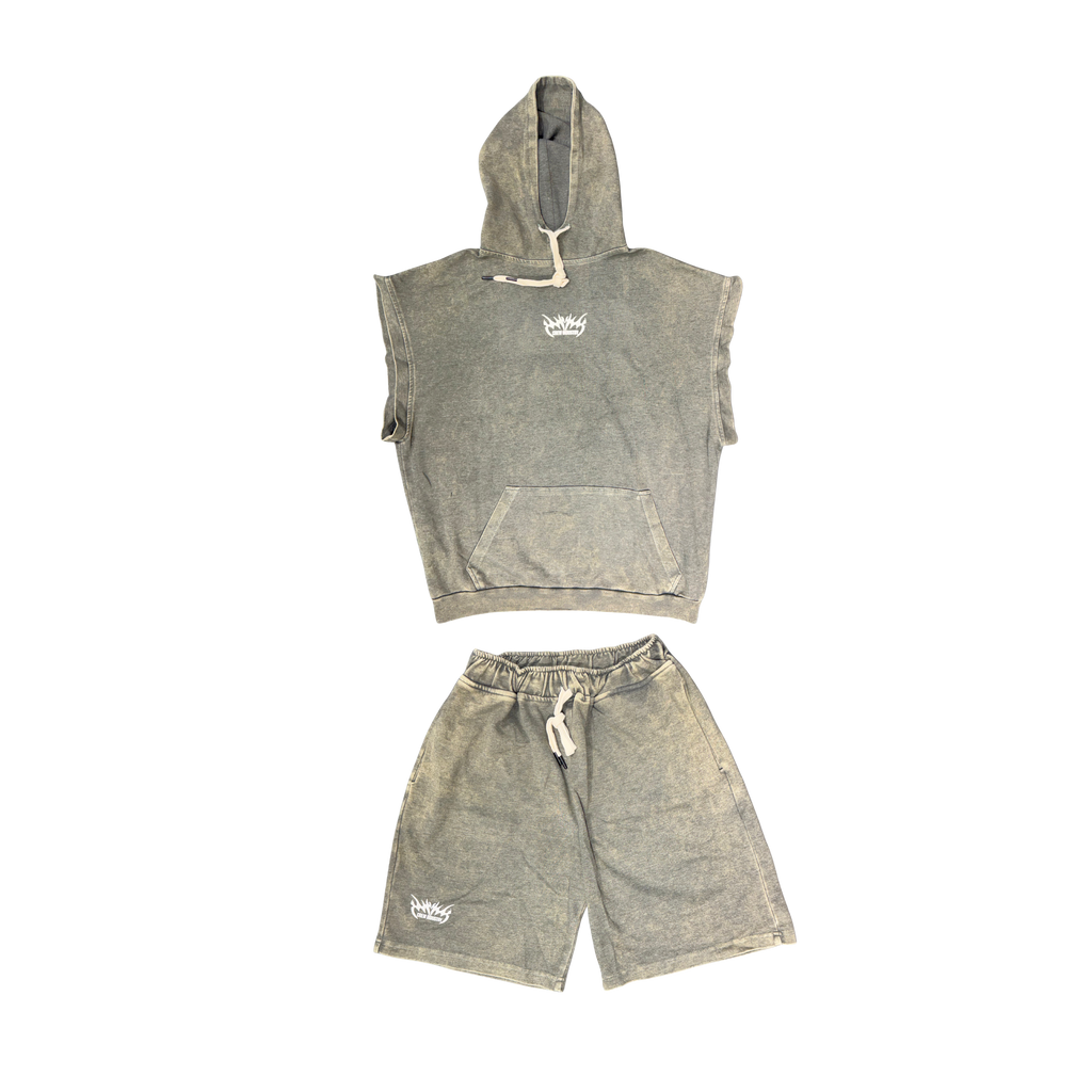CONJUNTO ALL SET SHORT GREEN DELUXE CREW
