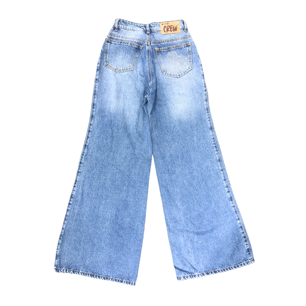 LOVE HEART FLARE JEAN MUJER